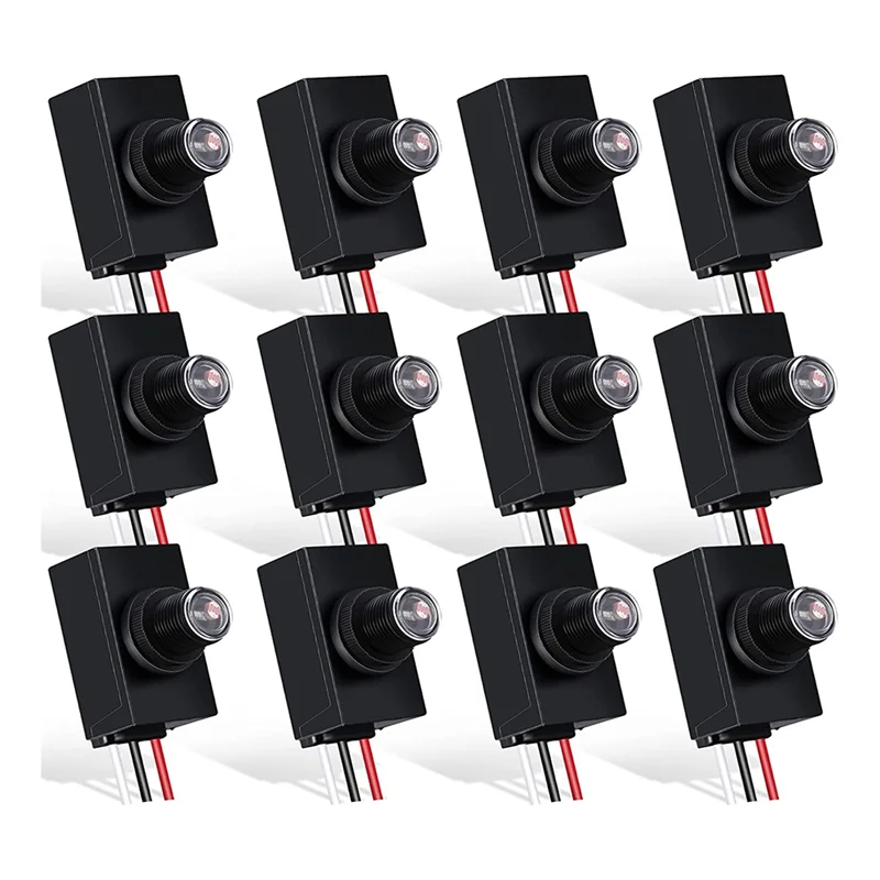 12 Packs Dusk to Dawn Sensor for Outdoor Lighting 120V Photoelectric Switch Photocell Light Sensor for Outdoor Bulbs