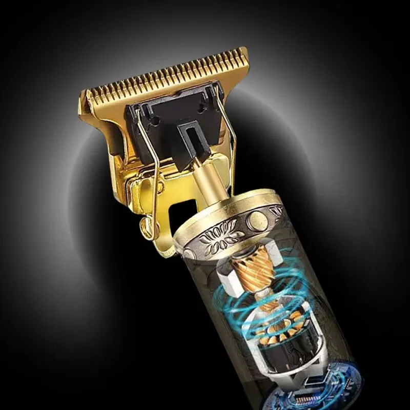 Electric Haircutter For Men Black Long Dragon USB Charging Electric Engraving Haircutter Barber Shop Electric Faders Shaved ABS7 image 3