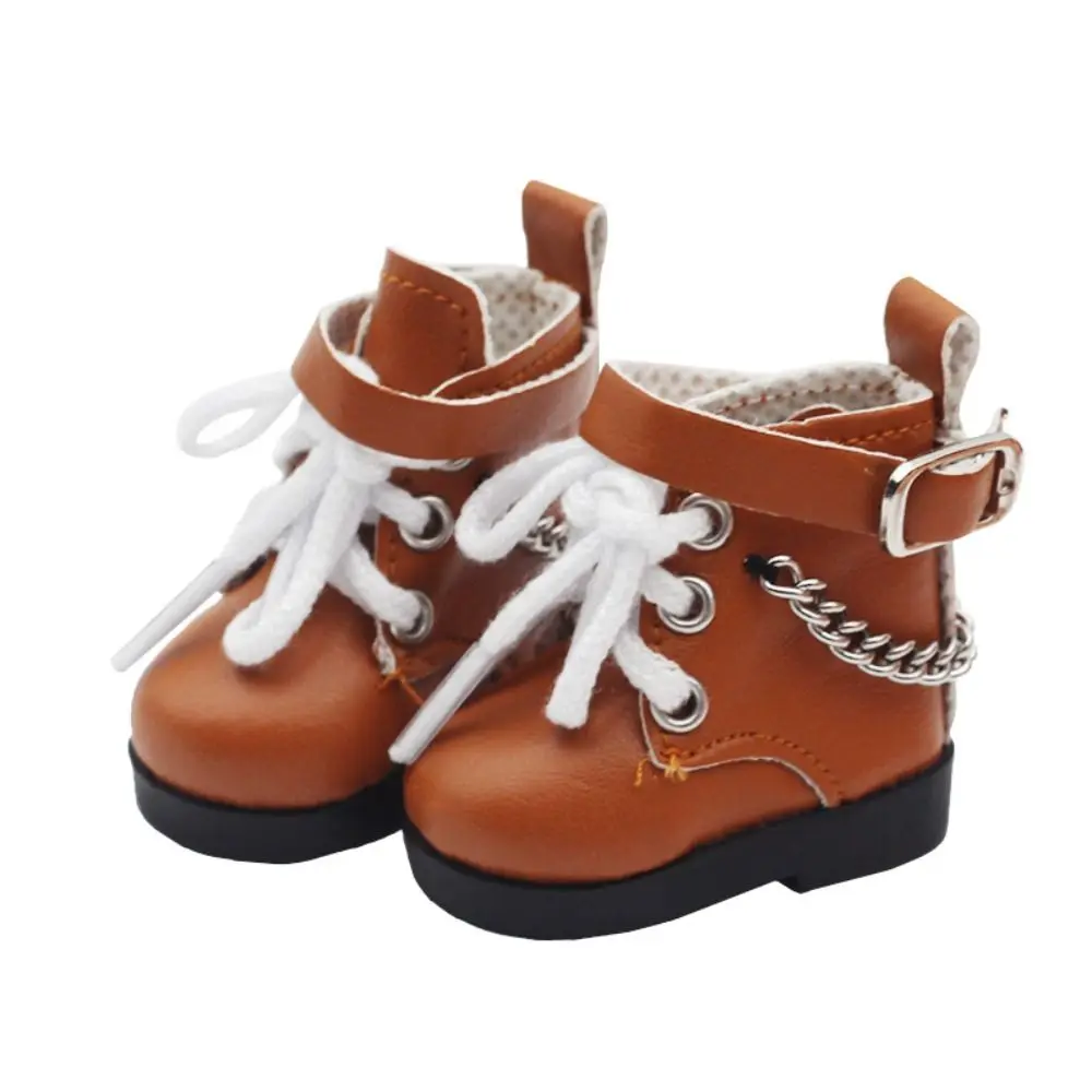 1 par de couro pu mini boneca sapatos corrente mini 4.5*2cm boneca bjd sapatos pu 1 par bonito exo boneca botas corpo bonecas