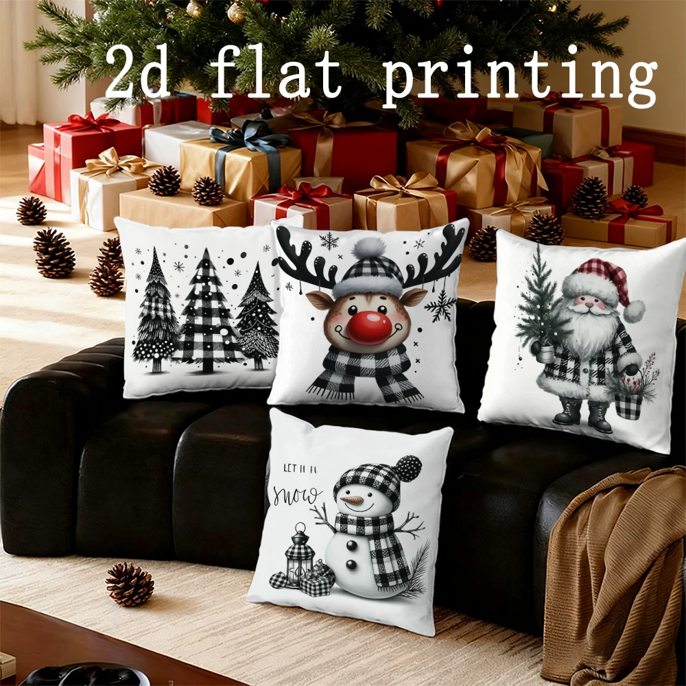 

Домашний декор, рождественские тематические наволочки, дизайн, подходит для дивана, спальни, автомобиля, наволочка, прямоугольная подушка для спины