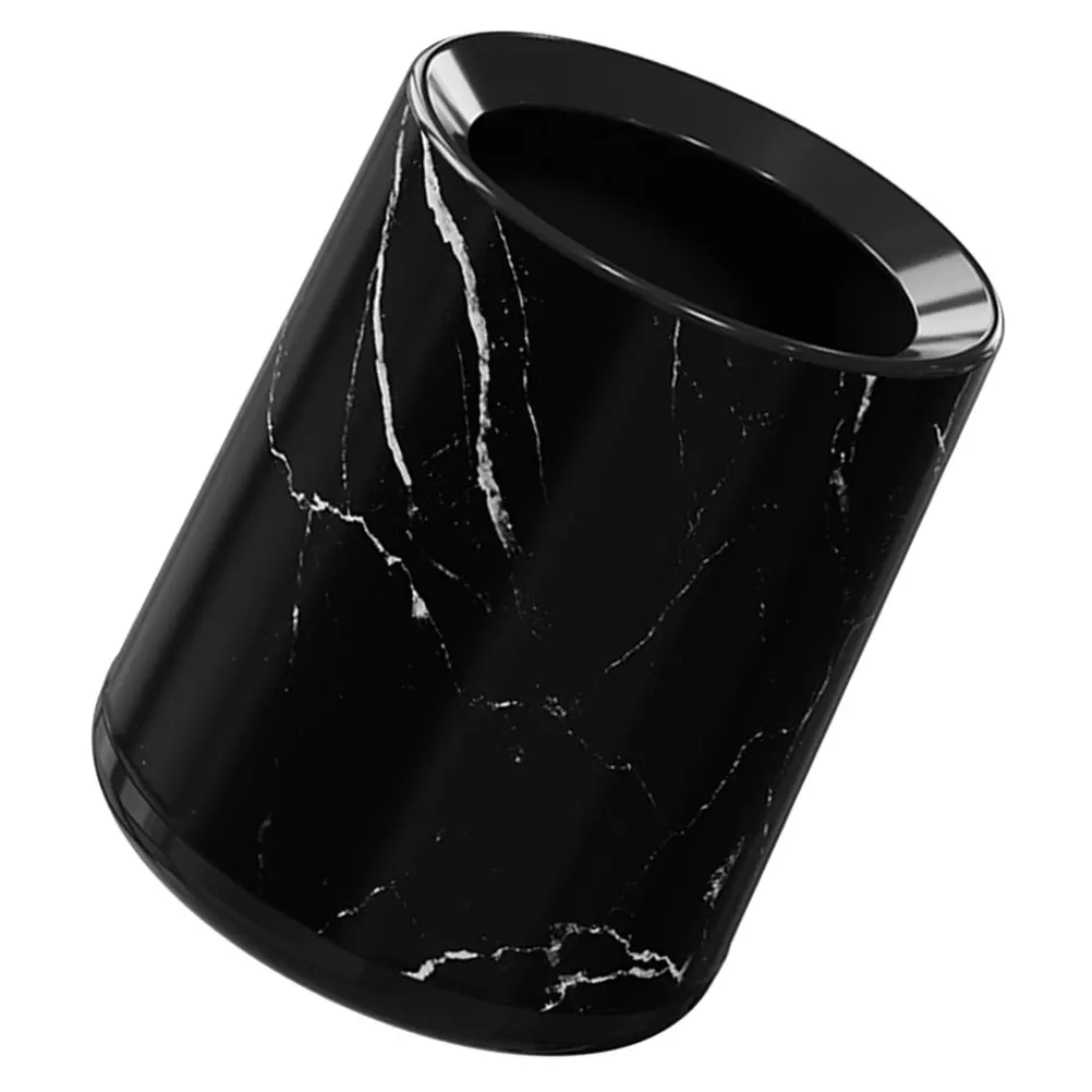 

Modern Marble Texture Desktop Trash Can for Bathroom Vanity Kitchen Counter Office Desk Small Waste Basket Room Decorative Bin