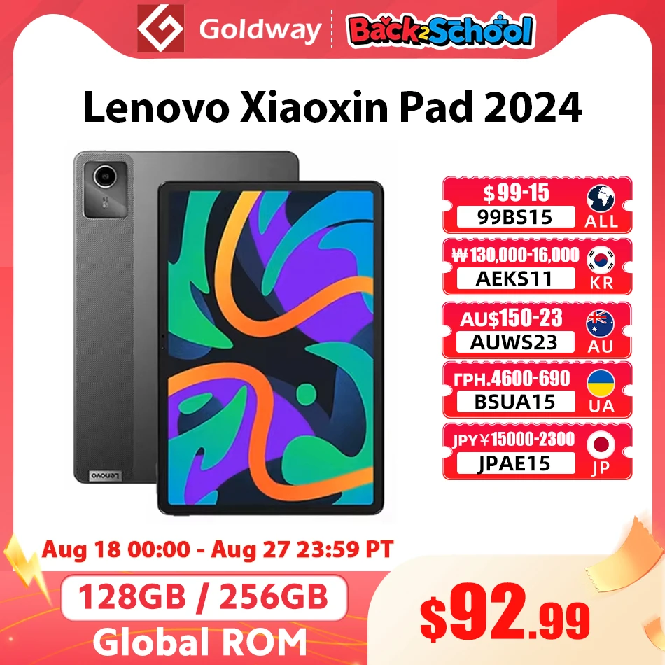 

Глобальная ПЗУ Lenovo Xiaoxin Pad 2024 Tab 6/8 ГБ 128 ГБ Qualcomm Snapdragon 685 11 дюймов 90 Гц Дисплей 8 МП Камера 7040 мАч 20 Вт Зарядка