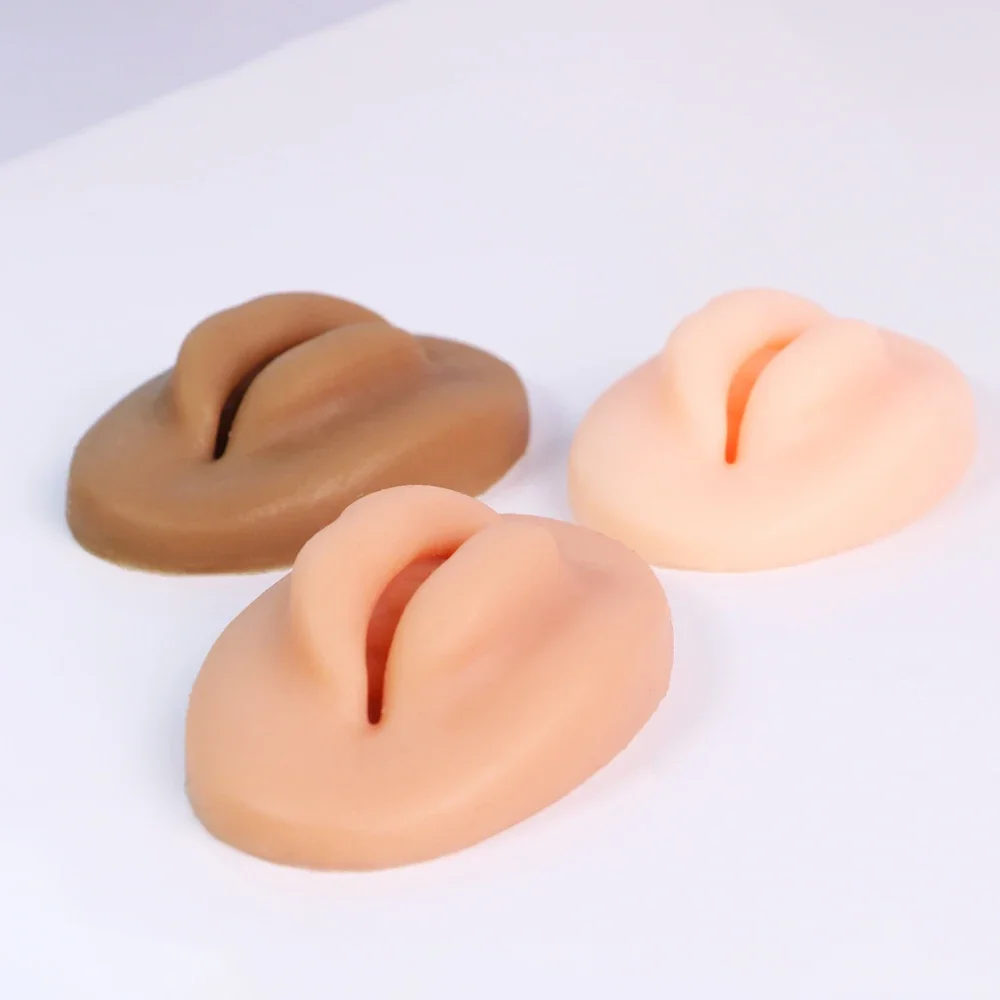 3D Tattoo Practice Lip Open Mouth With Teeth Soft Silicone Realistic Texture For Permanent Makeup Beginner Training Supplies