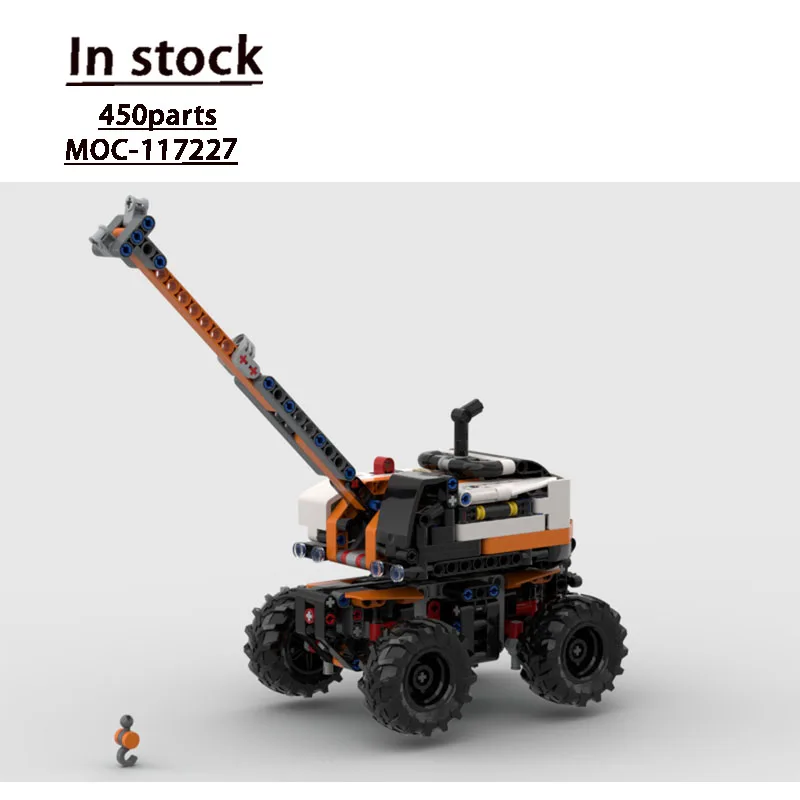 

MOC-117227 Classic New Wheel Crane Building Block Model 450 Parts Creative Boys' Children's Birthday Building Block Toy Gift