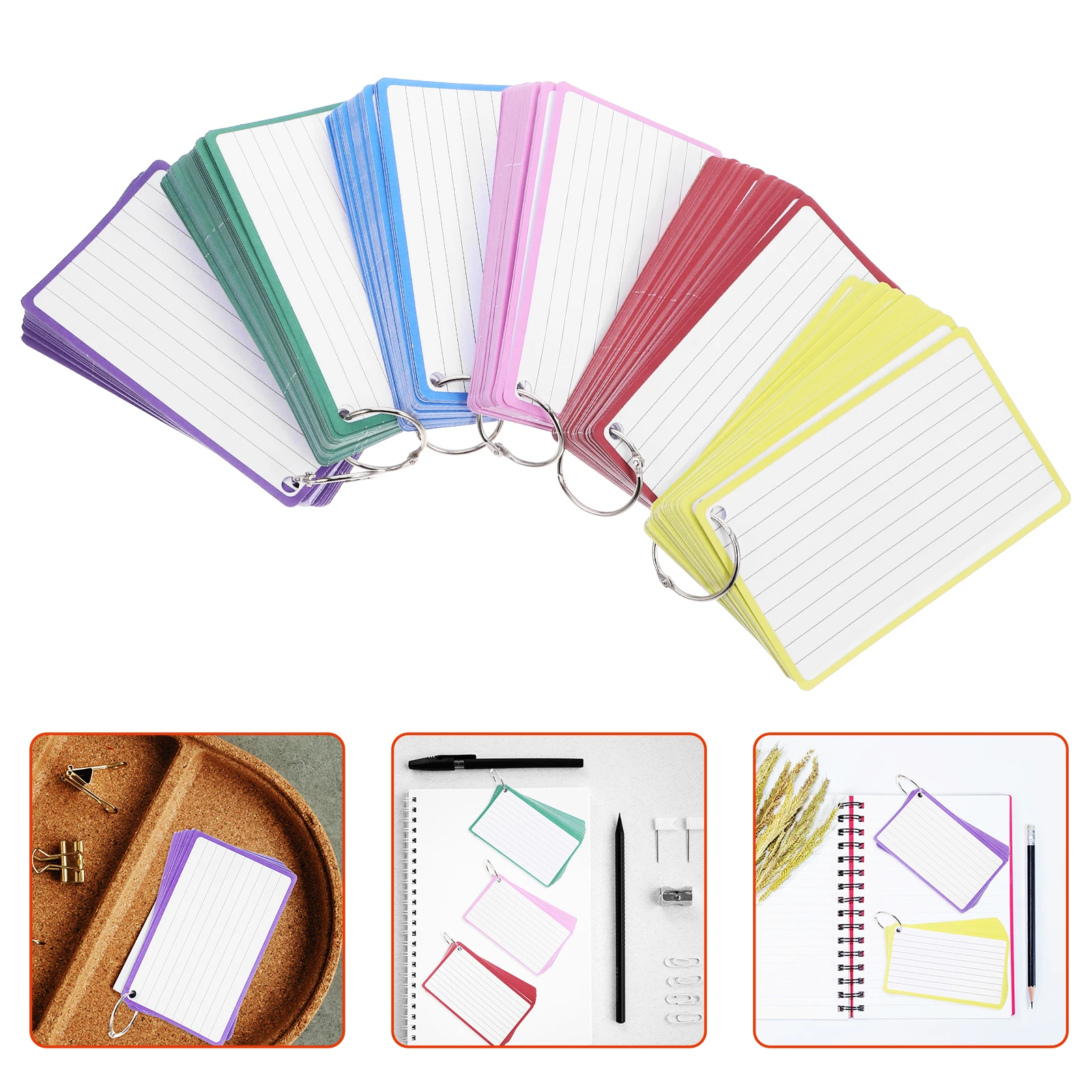 6 Books Word Card Note Flash Cards Pads Bulk Desk Notepad Stationery Memo Lined Notepads