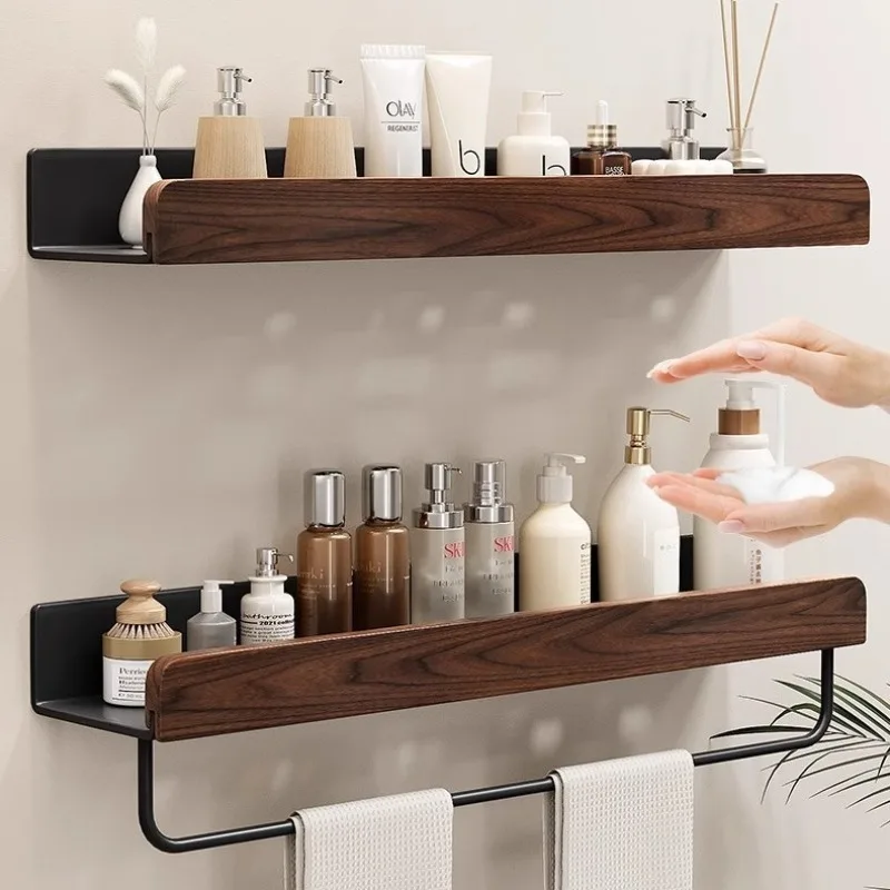 walnut-wood-wide-bathroom-shelf-no-drill-wall-mounted-storage-rack-mid-century-vanity-organizer-for-towels-and-toiletries