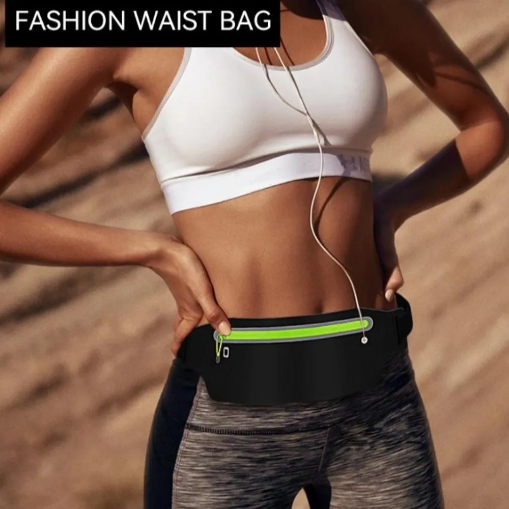 Phones Under 7.5 in Slim Thin Waist Bag Waterproof Lightweight Chest Pack Bag Multi Function Crossbody Fanny Pack Marathon