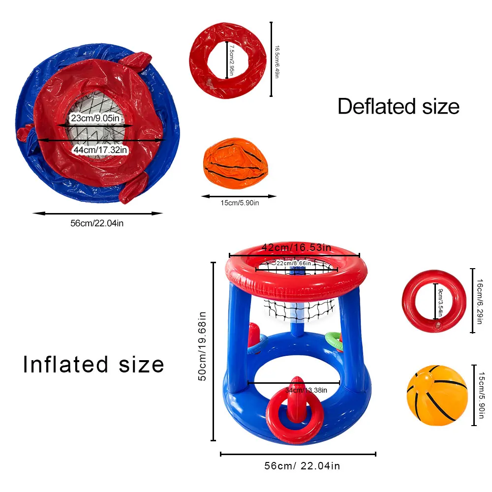 1 zestaw nadmuchiwany basen pierścienia do koszykówki, rzucanie gra ustawić wodę zabawki imprezy i spotkania na basenie dla dorosłych