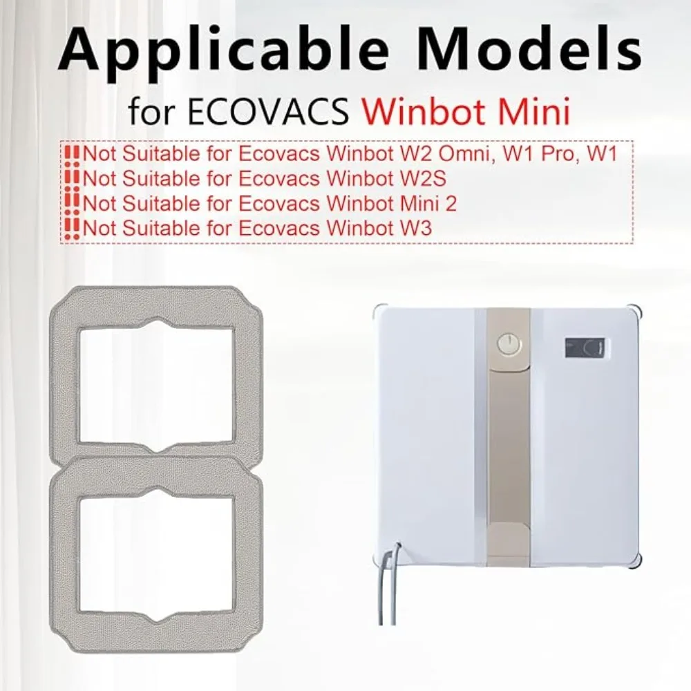 Cleaning Rag for ECOVACS Winbot Mini Window Vacuum Cleaner Robot | Washable and Reusable Winbot Mini Mop Pad Accessories view 4