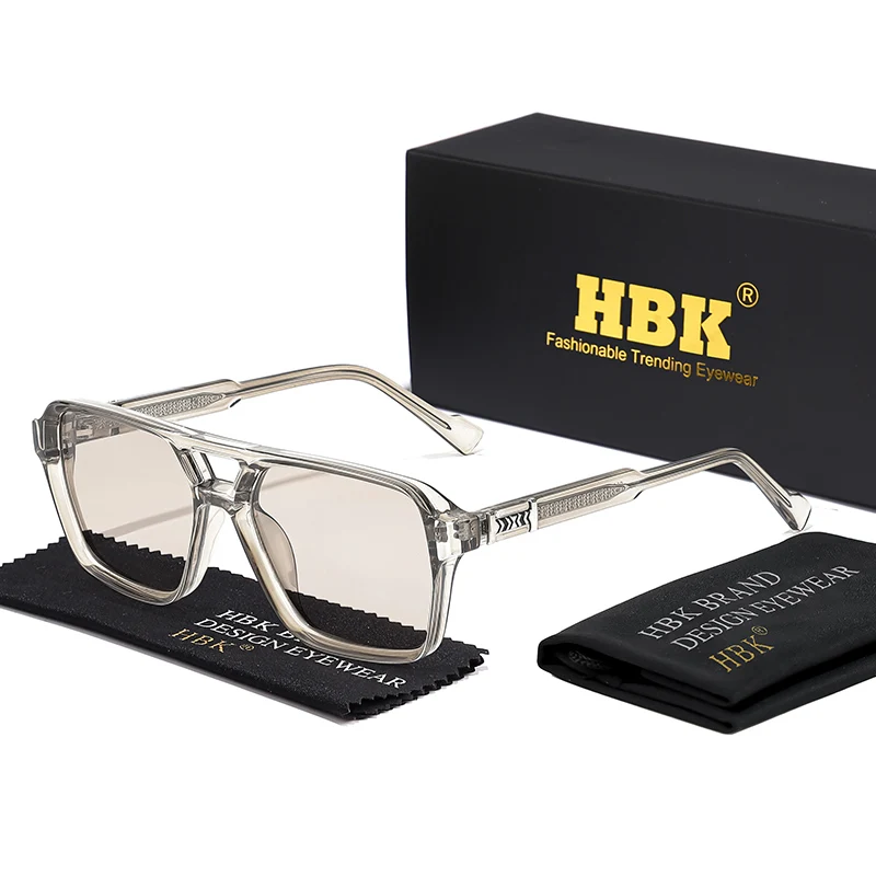 HBK Double Beam DesignBrille Big Square CP+PCFrame Style Vintage RetroDecoration Brillen für Geschenke Foto RequisitenBrille – Detail 9