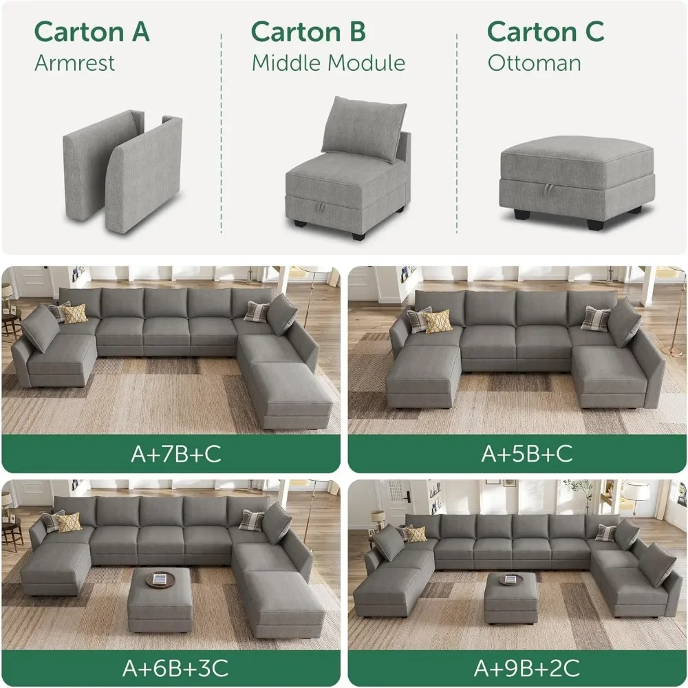 Sofá seccional con almacenamiento, sofá seccional Modular para sala de estar, sofá seccional Modular