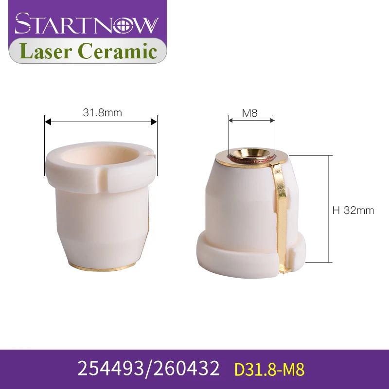 Startnow Laser Ceramic Body D41 M11/12 1906032 Cutting Head Nozzle Holder Sensor Accessories 258809/936678/913966 Welder Ceramic