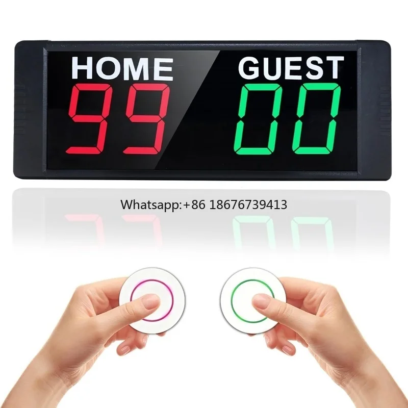 Portable Button Control LED Mini Scoreboard Cornhole Basketball Portable Digital Board Game Electronic Score Counter Board