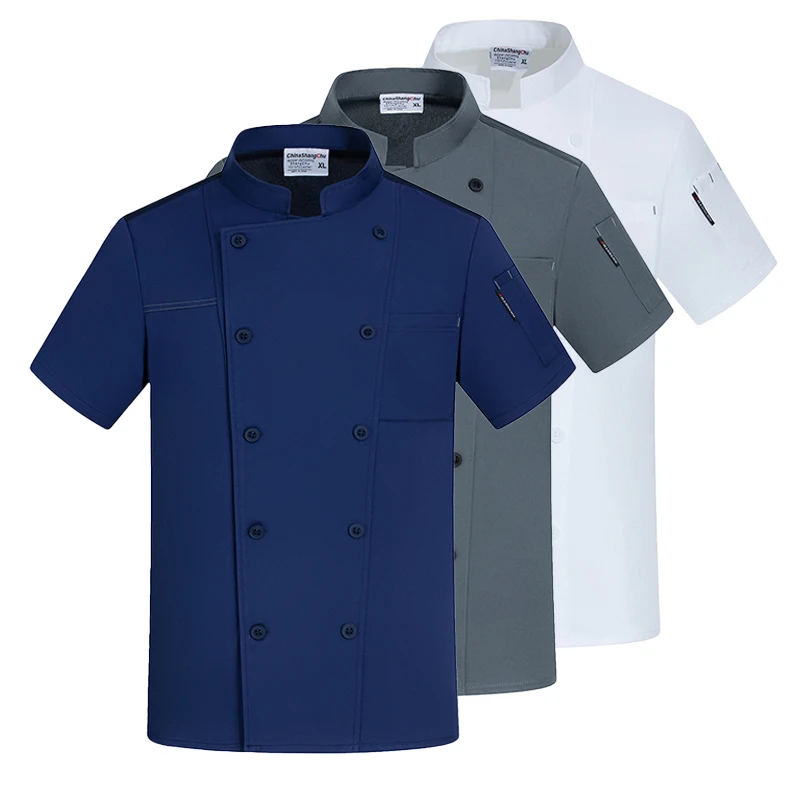 

High Quality Cook Jacket Restaurant Chef Uniform Bakery Waiter Professional Overalls Kitchen Workwear Cafe Coats Food Service