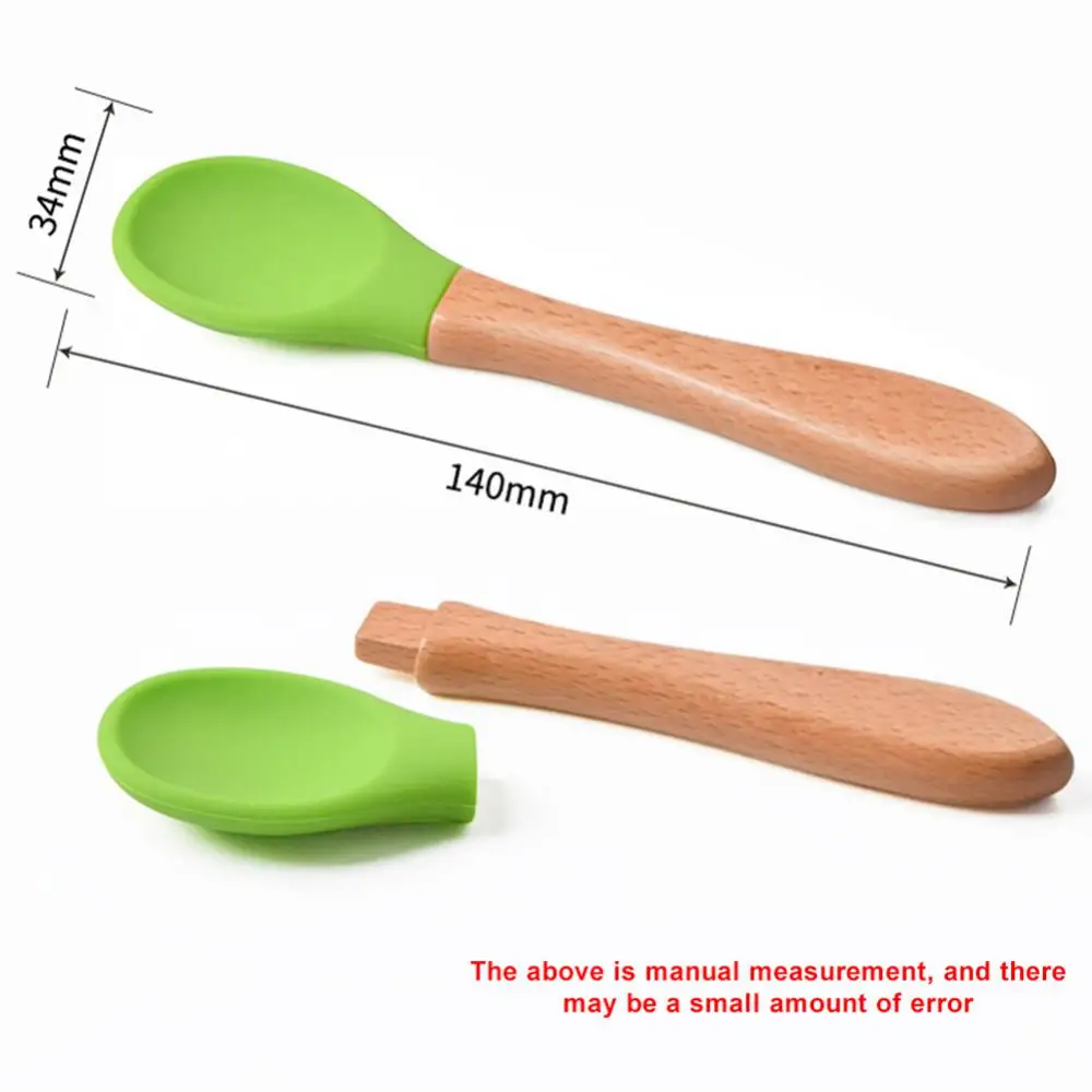 Kid Training Spoon And Fork Kit Organic Soft Tip Toddlers Gifts Healthy Tableware Baby Spoon Learn To Eat Baby Tableware