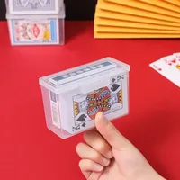 1/2PC Transparent Plastic Boxes Playing Cards Box Clear Deck Case Packing Poker Game Card Box Christmas Gift Part (NO Cards)