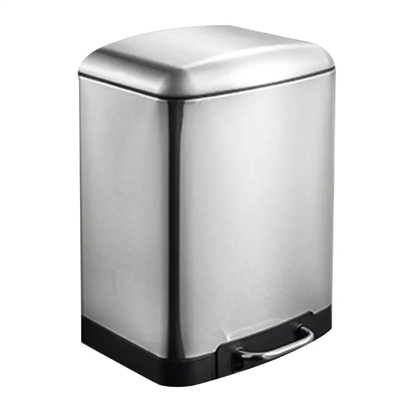 Trash Can with Foot Pedal Garbage Bin Step Trash Bin Garbage Can Stainless Steel Waste Bin with Lid Large Capacity Trash Cans