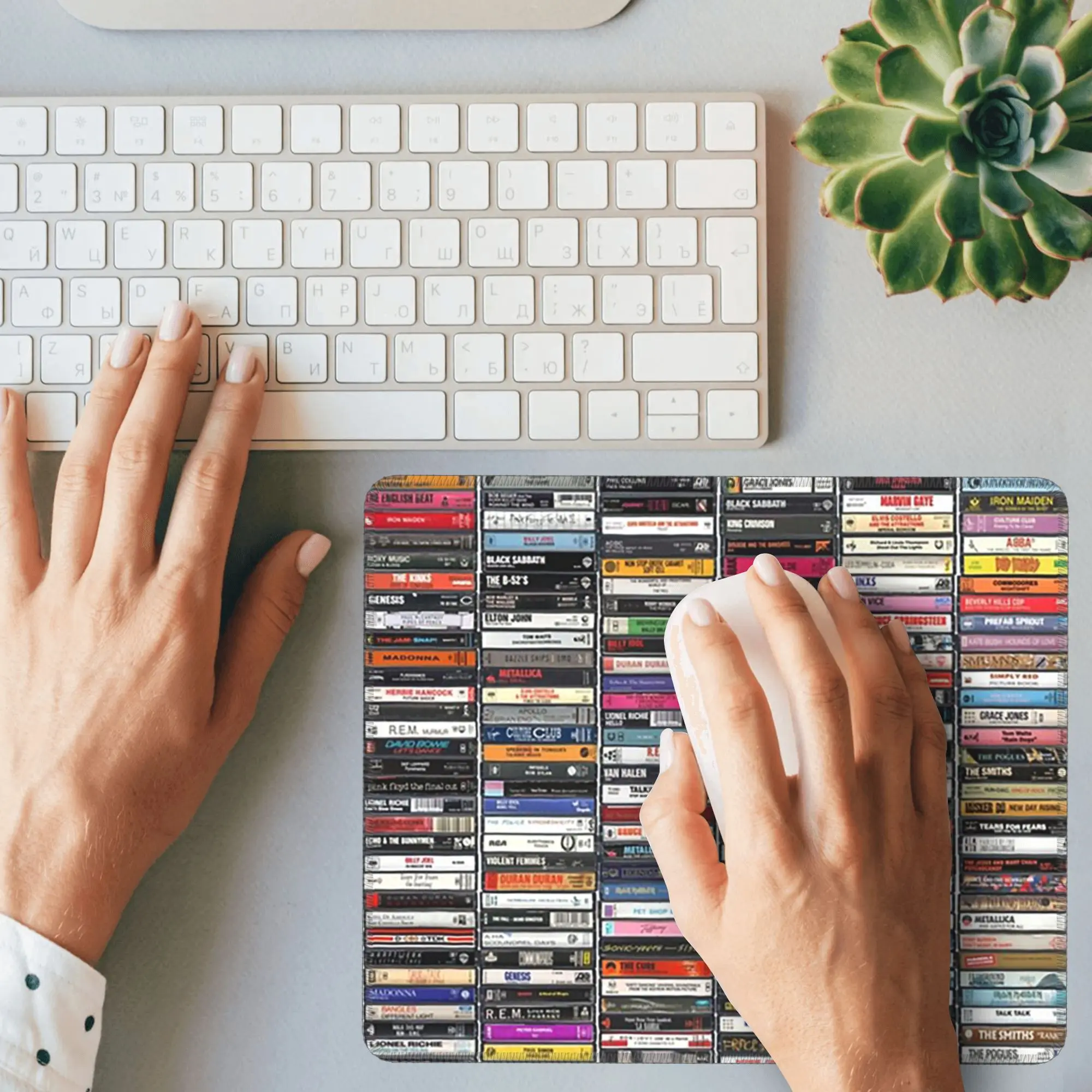 1980년대 최고의 앨범 마우스 패드 컴퓨터 키보드 마우스 매트 게이머 PC 노트북 책상 매트 사무용품 테이블 매트