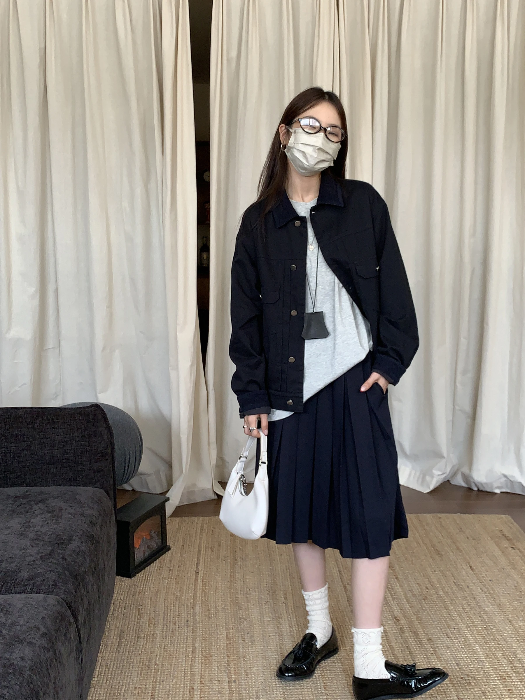 

NIZONDAYS Женское повседневное пальто из чистого хлопка с отложным воротником в клетку, высококачественное, прямого кроя