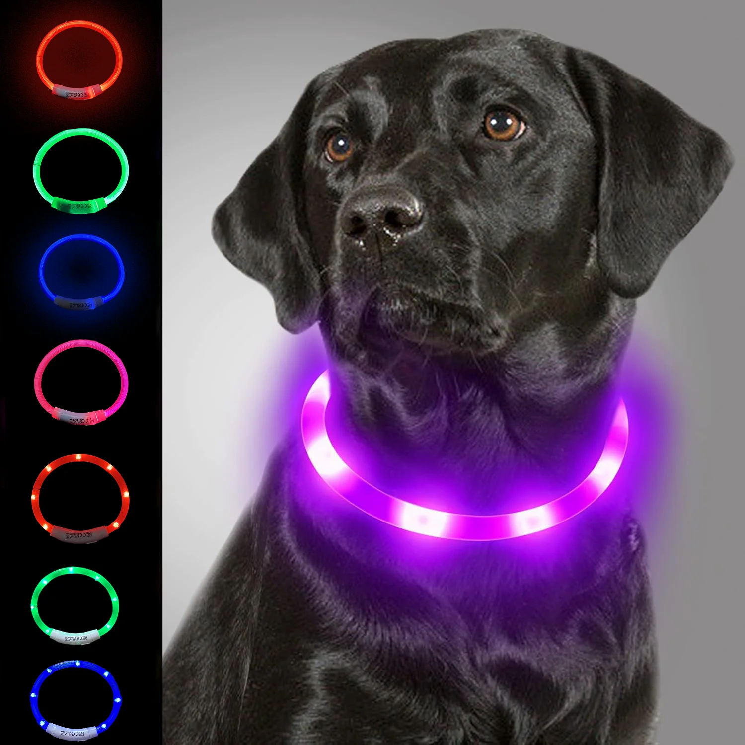 Dog Light Up Collar LED Collar Light Up Cat Collar USB Rechargeable Collar Christmas Decoration Pet Collar Pet Christmas Gifts