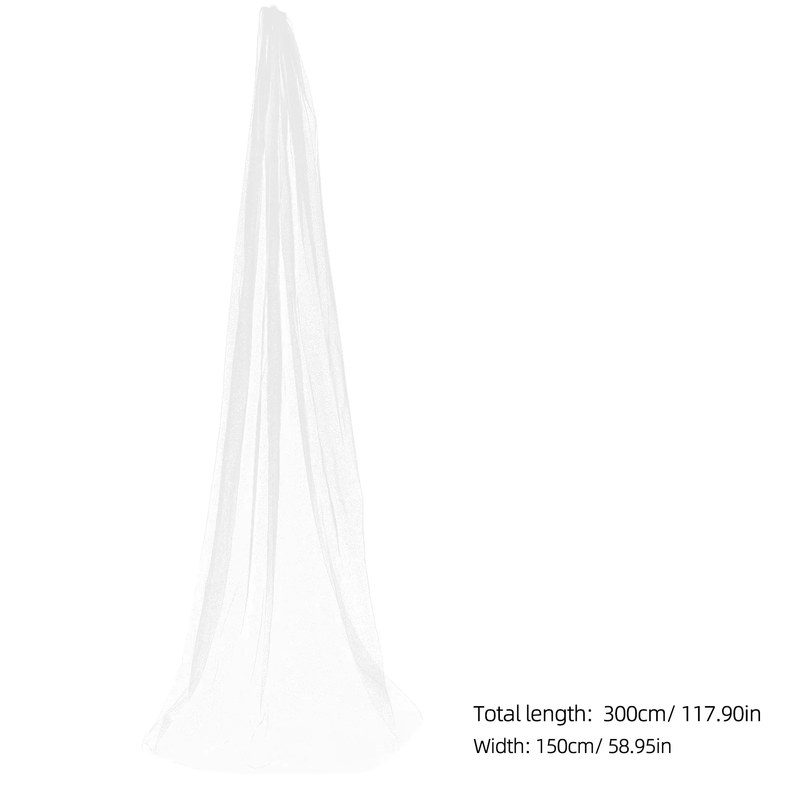 فاخر 300x150 سنتيمتر سباركلي الحجاب الزفاف الأبيض تول طرحة الزفاف مع مشط بريق تصميم طويل طول الكاتدرائية #4