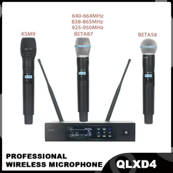 Professional QLXD4 QLXD24 BETA58 KSM9 BETA87 QLXD2 QLX-24D beta 58 digital wireless microphone system mic for stage performance