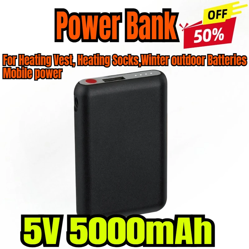 

Power Bank 5V 5000mAh Heated Gloves Battery Rechargeable For Heating Vest, Heating Socks,Winter outdoor Batteries Mobile power