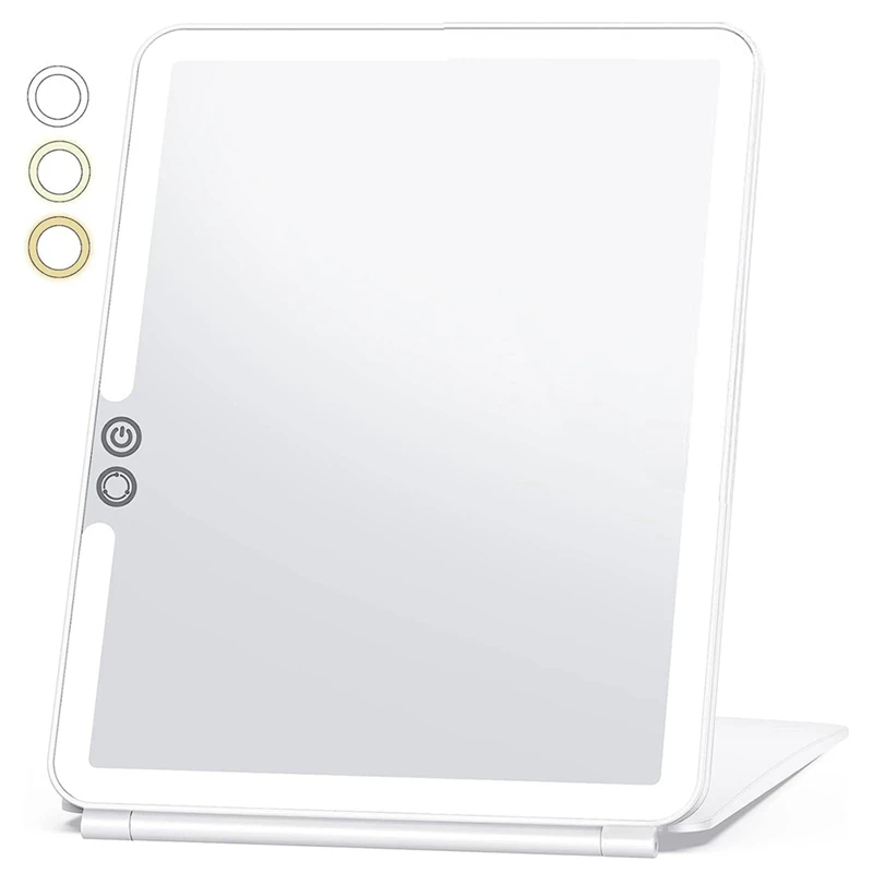 

Travel Makeup Mirror With 10X Magnifying Mirror, 3 Color Lighting, Accessories For Women