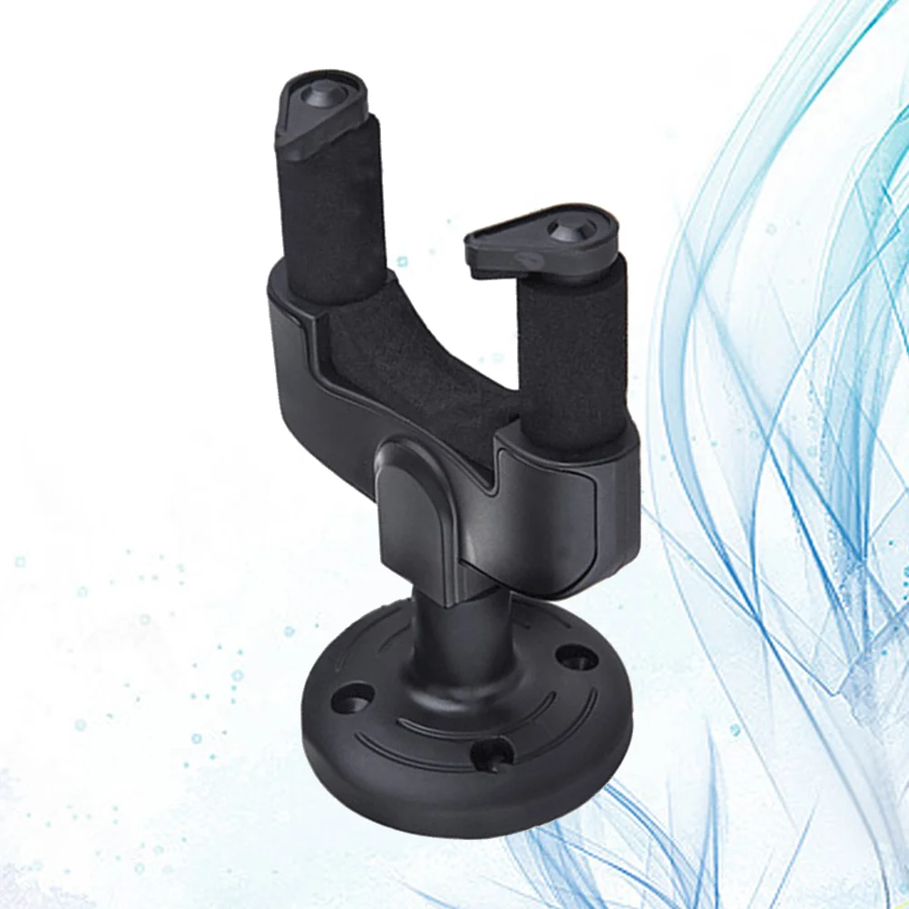 

4PCS/Set Detachable Wall Mounted Guitar Hangers Auto Locking Grip with Base(Black)