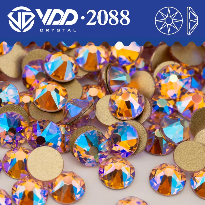 VDD 078 Light Rose AB SS16-SS30 High Quality AAAAA 2088 Rhinestones Crystal Flatback Stones For DIY Crafts Nail Art Accessories