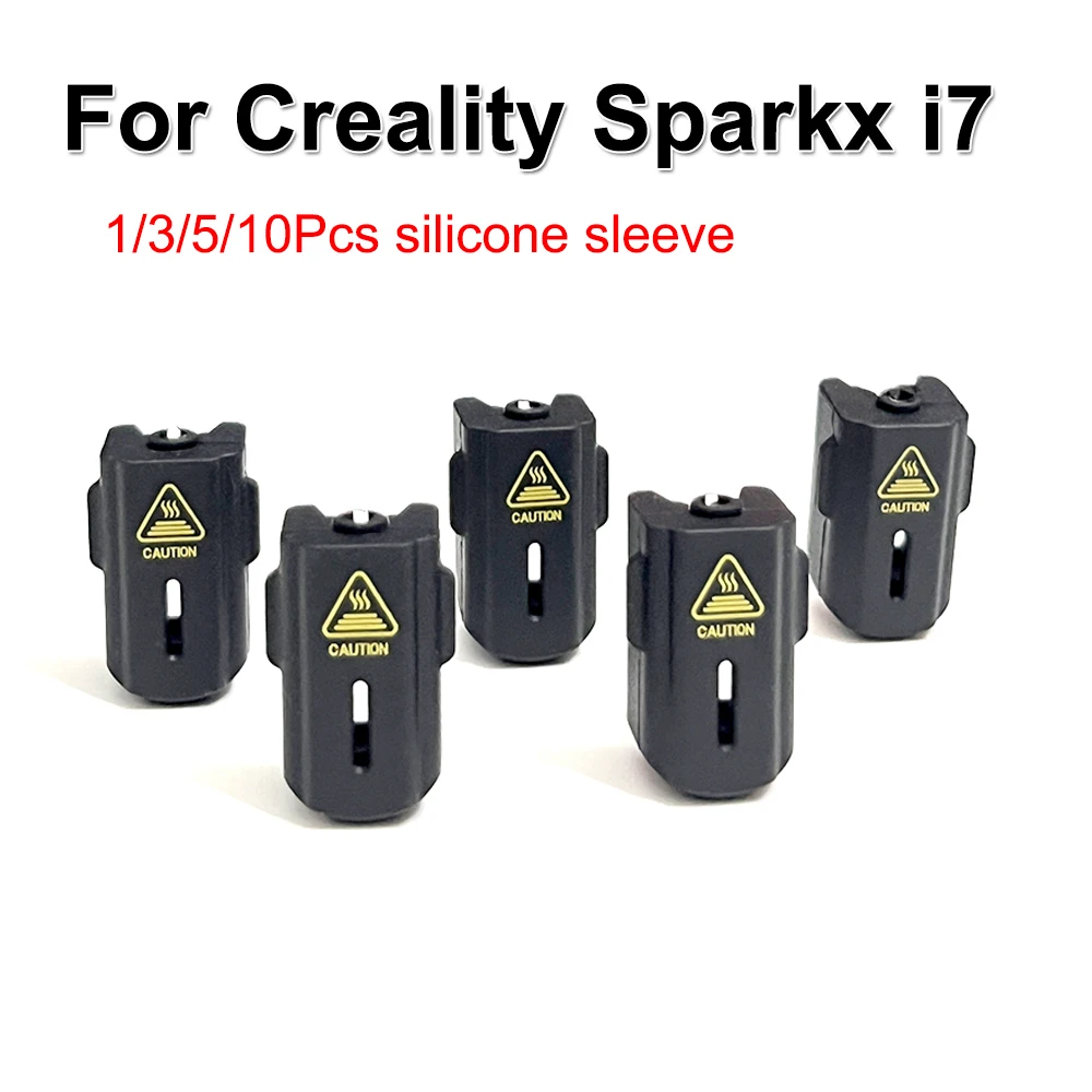 1/5/10Pcs Silicone Sleeve for Creality SPARKX I7 3D Printer Hotend Protector Cover Case Heat Insulation Silicone Socks Sleeve