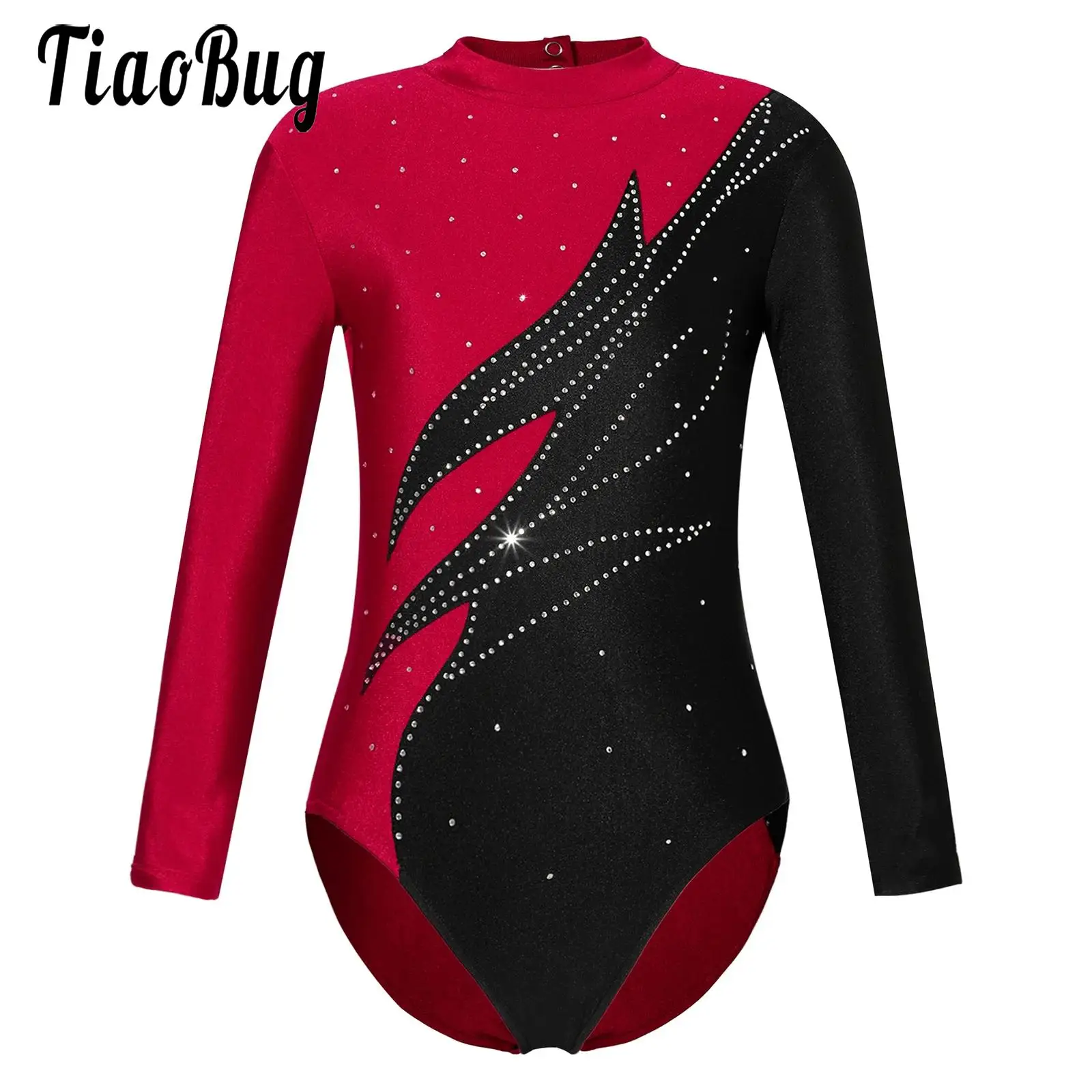 

Kids Girls Leotards Gymnastic Dance Jersey Long Sleeve Elastic Ballet Bodysuit Ballerina Dance Artistic Gym Performance Costum