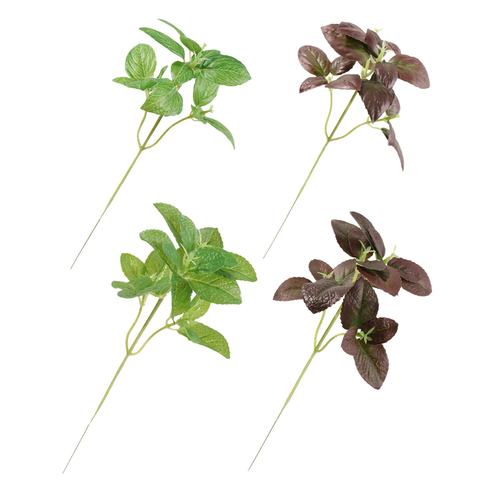 

4Pcs Simulated Green Plant Plastic Leaves DIY Flower Arrangement Emulational Indoor Balcony Dining Table Decoration