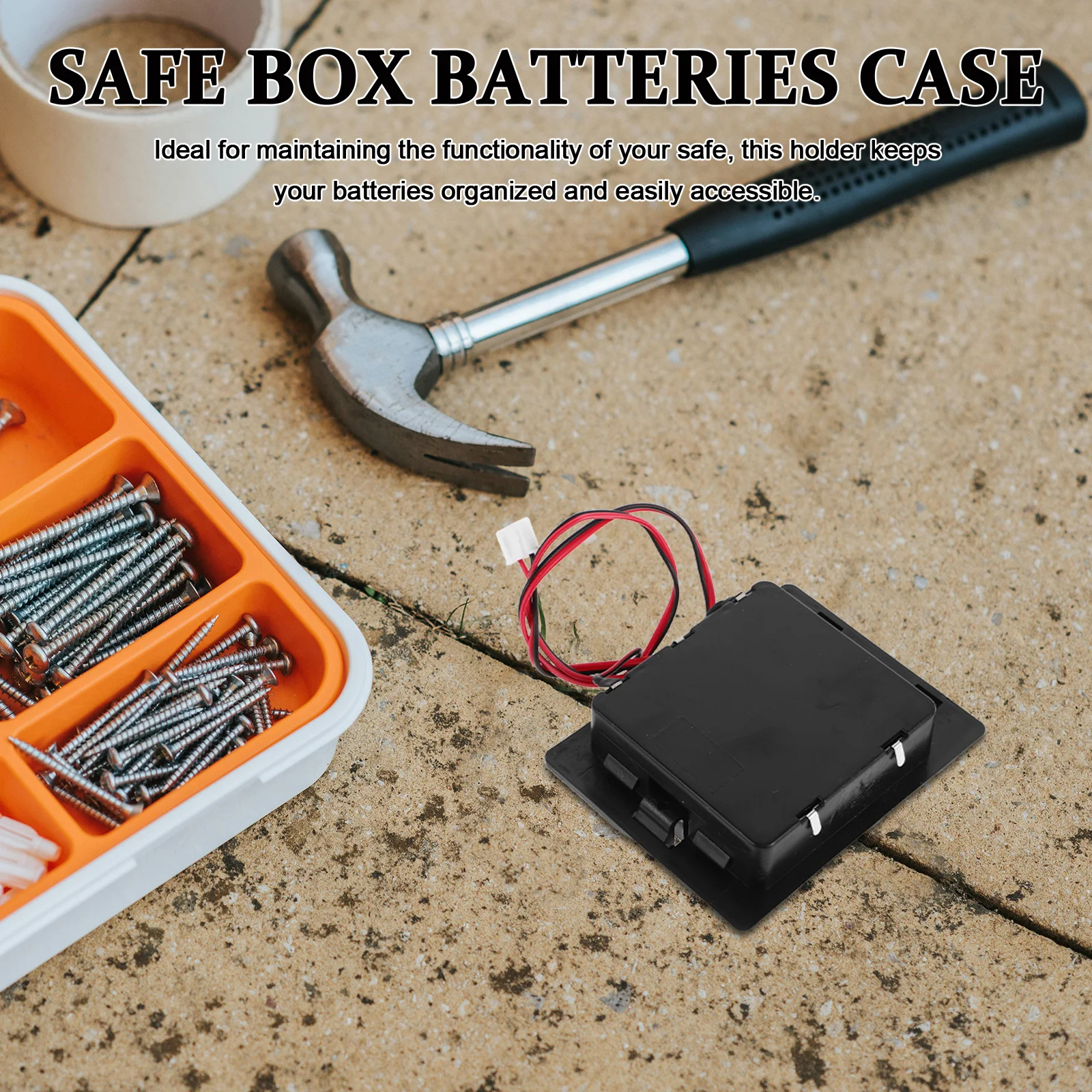 Safe Box Fall Ersatz Aa Halter Kompakte Kunststoff Innen Safe Box Halter für Sichere Stromversorgung