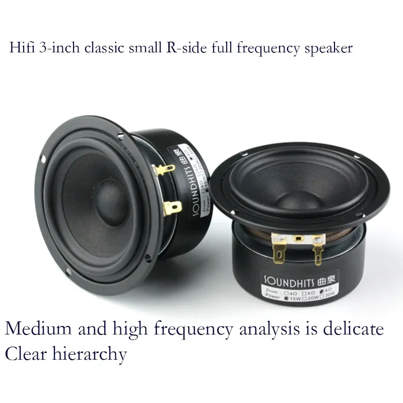 Alta fidelidade 3 Polegada alto-falante de gama completa 4 ohm 8 ohm 20w diy áudio woofer alto-falantes desktop bluetooth unidade de alto-falantes de gama completa