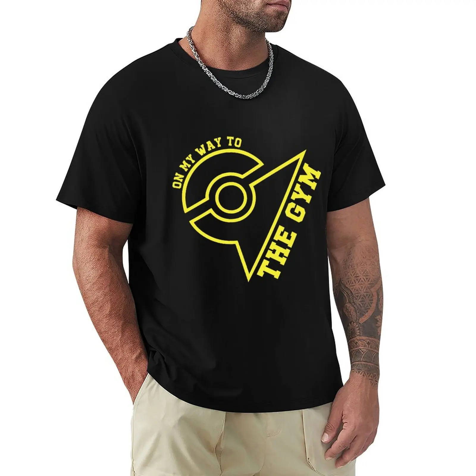 (Outlines) ON MY WAY TO THE GYM - Instinct T-Shirt Relaxed Casual Short Sleeve Tee
