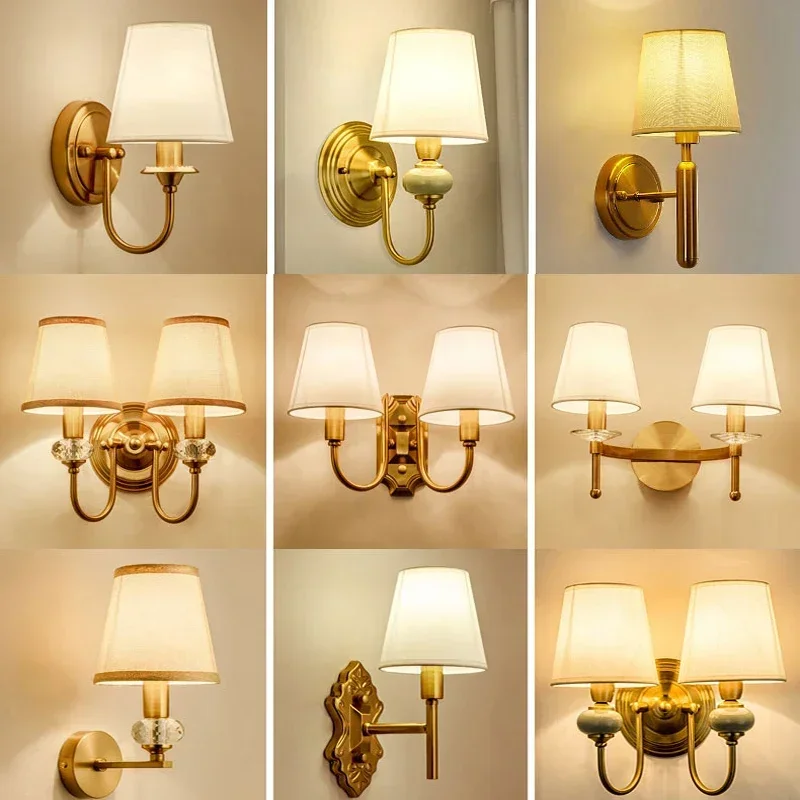 

Vintage Wall Lamp American Rural Retro Home Decoration Bedroom E14 Bulb Bedside Corridor Stairs Hotel Wall Lamps Light Fixture