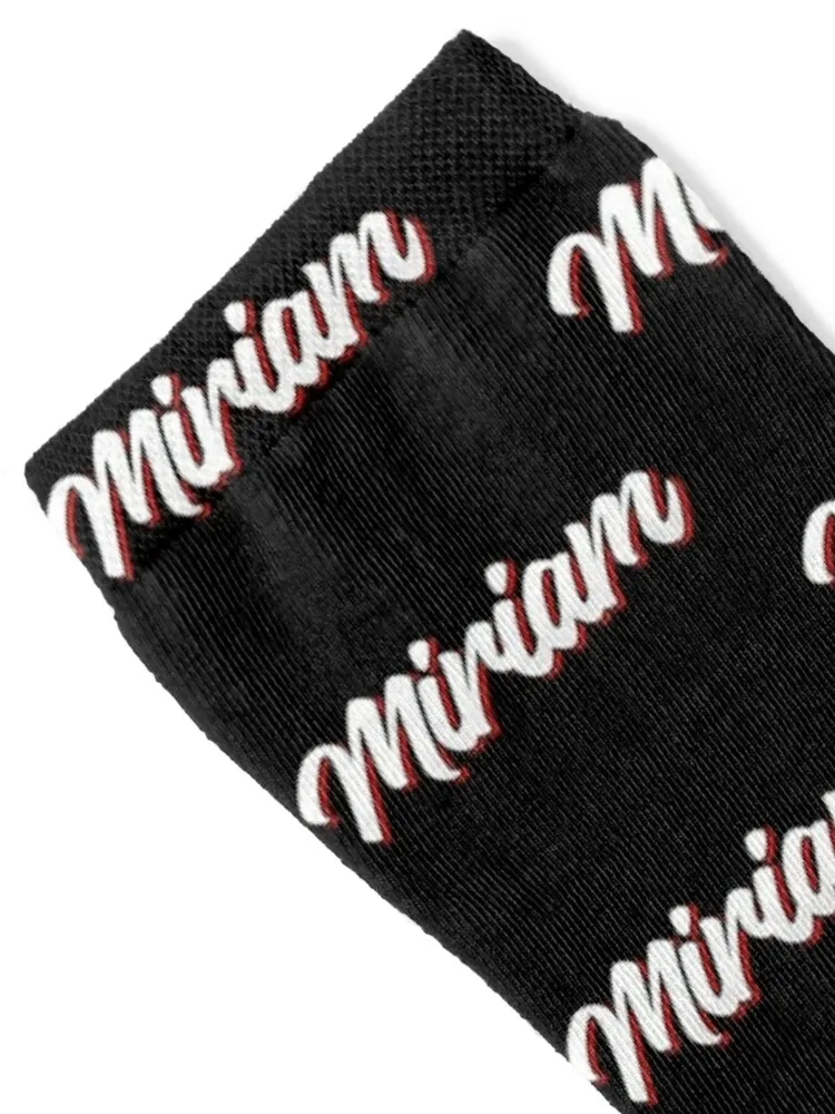 Retro Miriam Name Label (Black) Socks hip hop cartoon christmas gifts loose Socks Men's Women's