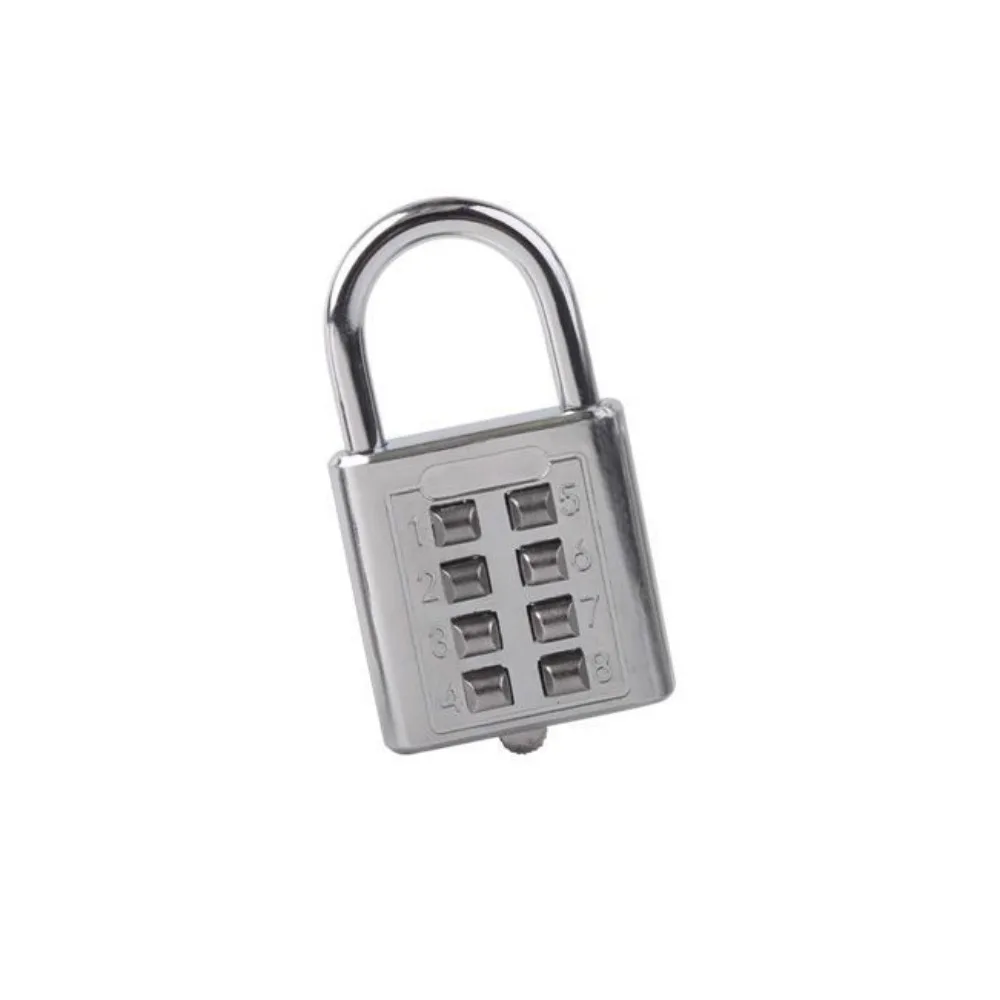 New 8 Digit Button Combination Lock Anti-theft Waterproof Password Pad Lock Metal Safely Suitcase Combination Lock For Travel