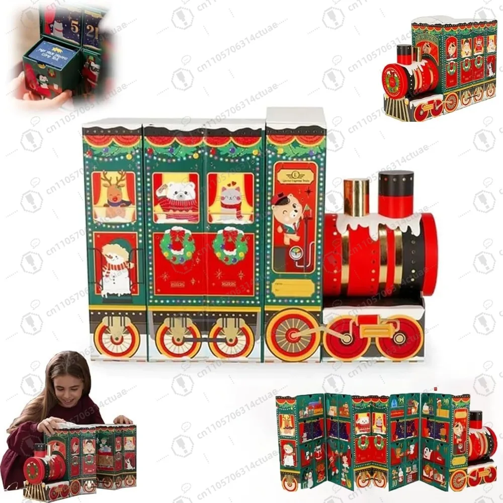 

Festive Centerpiece: 2025 Dream Express Advent Calendar Train, 24-Day Countdown with Unique Drawers & Holiday Decor