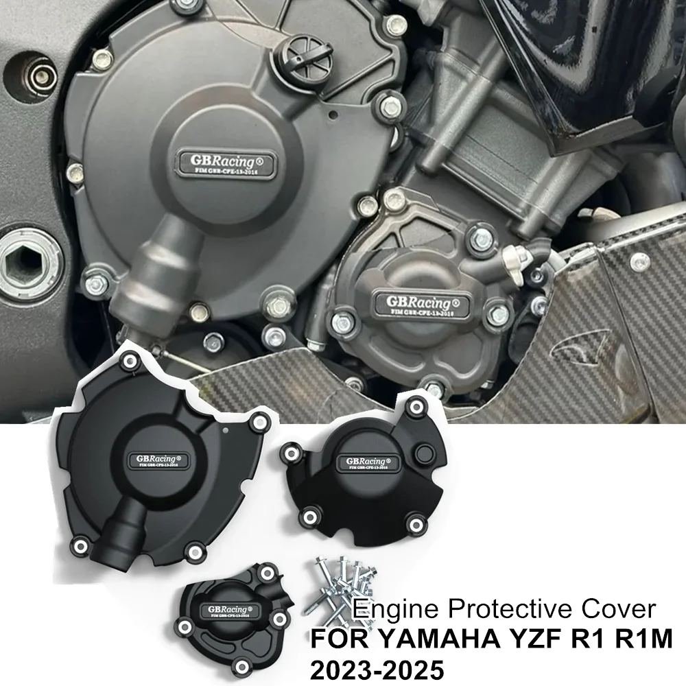

For Yamaha YZF R1 R1M 2023 2024 2025 Motorcycle Engine Cover Sets Bonnet Protector Engine Cover