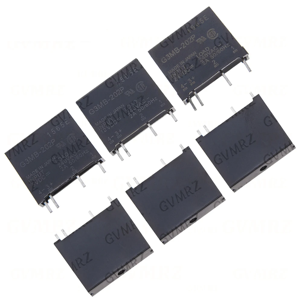 5V 12V 24V SIP SSR DC-AC Solid State Relay Module G3MB-202P G3MB 202P AC 240V 2A Snubber Circuit Resistor Relay Switch