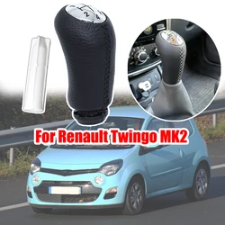 Preto e cinza Ponto MT Engrenagem Shift Knob Cap, Gearstick para Renault Twingo, MK2, Megane 2, MK2, MK Clio III, Shifter Headball, Pen Braço