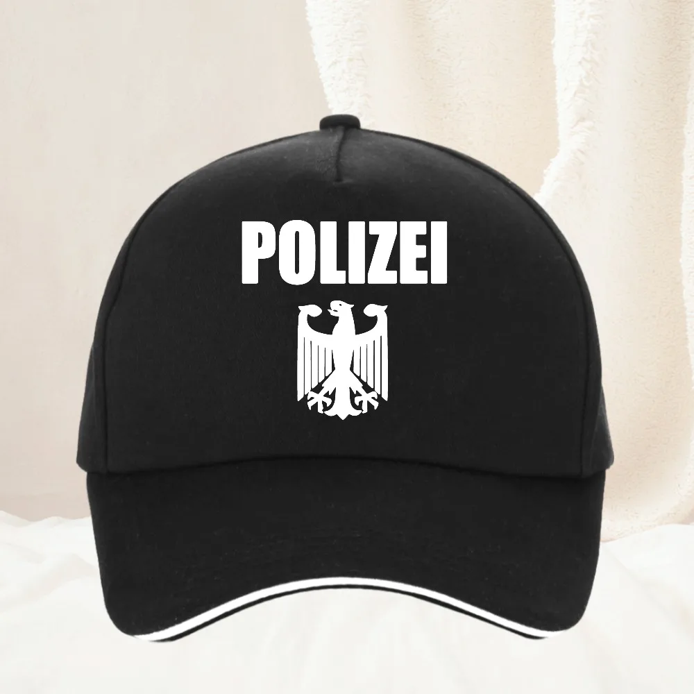 

Polizei hat German Eagle Logo Retro Men Baseball Cap Summer Adjustable Hats Unisex Outdoor golo Caps