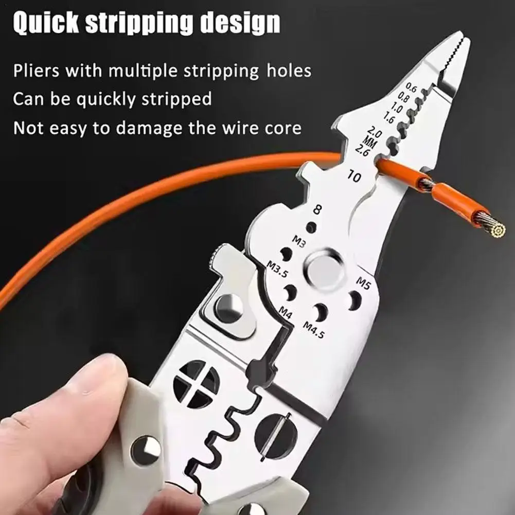

New 21-in-one Elbow Multi-function Wire Strippers Electrician Crimping Wizard Winding Cutting Wire Electrician Tools