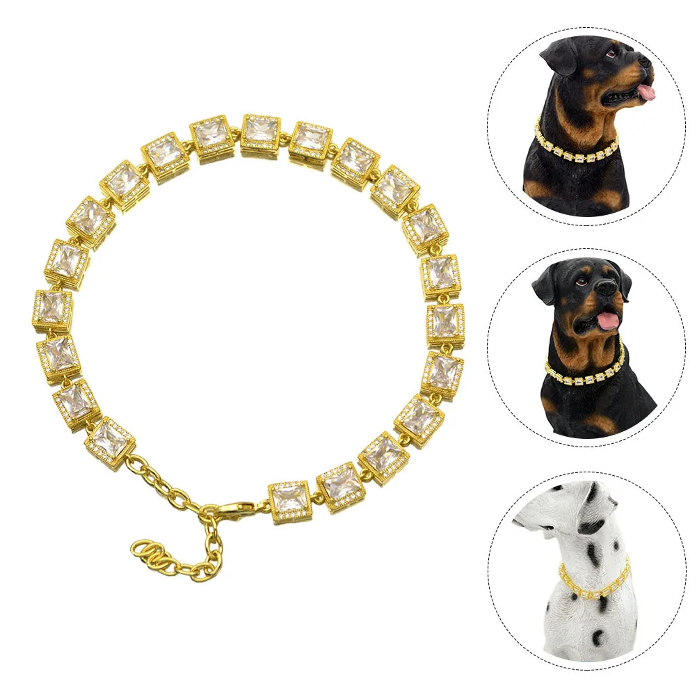 

Titanium Steel Dog Chain Collar Stylish Delicate Polished Round Edge Dog Neck Chain Comfortable Safe for Party Holiday Daily Use