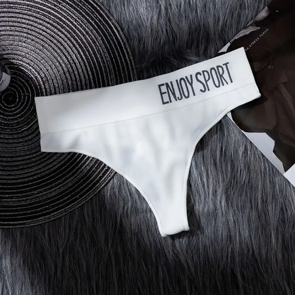 Sweet Middle Waist Seamless Panties Solid Color Sports Panties Women Thong Underwear Female Lingerie Sports Briefs Ladies