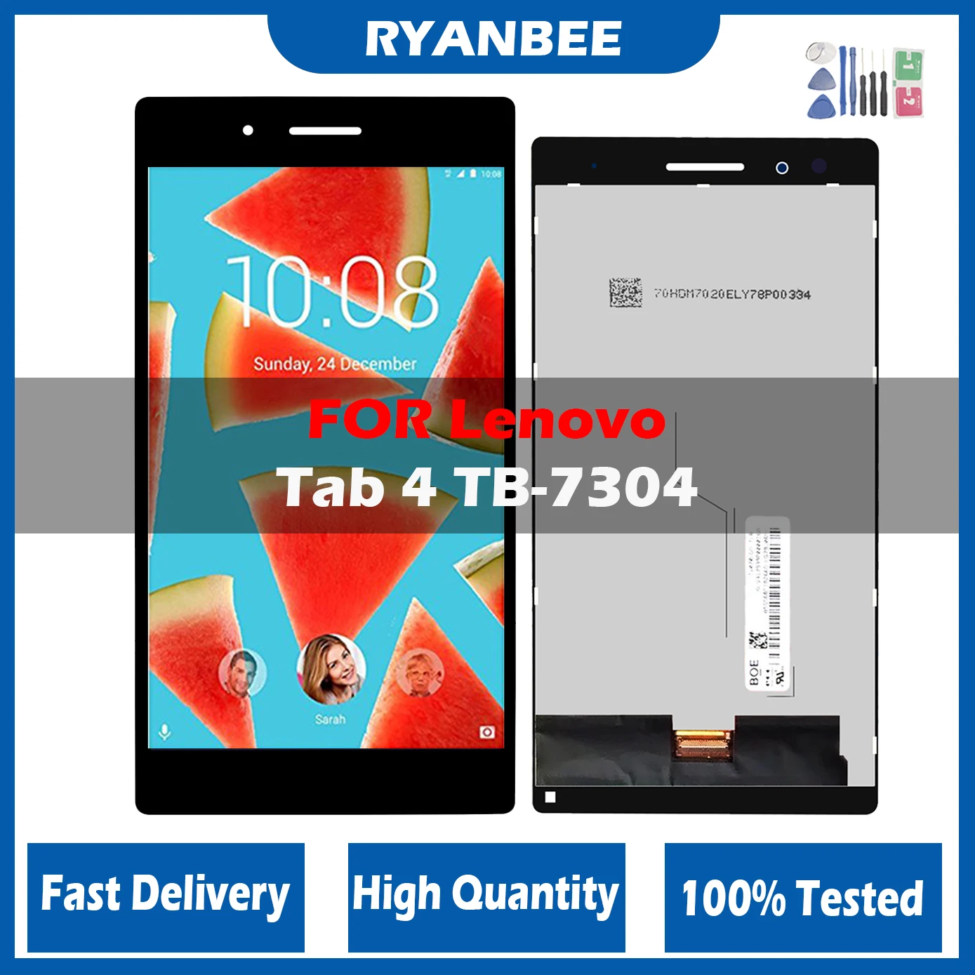 

100% Tested 7" For Lenovo Tab 4 Essential TB-7304 TB-7304X 7304F Tab-7304F TB-7304i LCD Display Touch Screen Digitizer Assembly