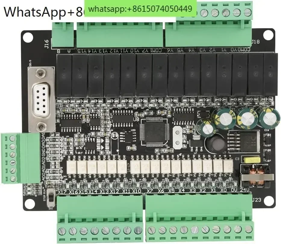 FX1N 30MR PLC制御盤 PLC用 32ビット 16入力 14出力モジュール 24VDCリレー出力 RS232 RS485 Modbus ケース付き
