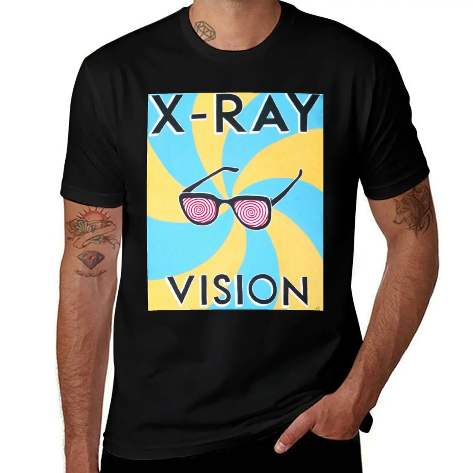 

X-RAY vision T-Shirt funny t shirts cotton t shirt men 100% cotton luxury brand T-Shirt